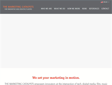 Tablet Screenshot of marketing-catalysts.com
